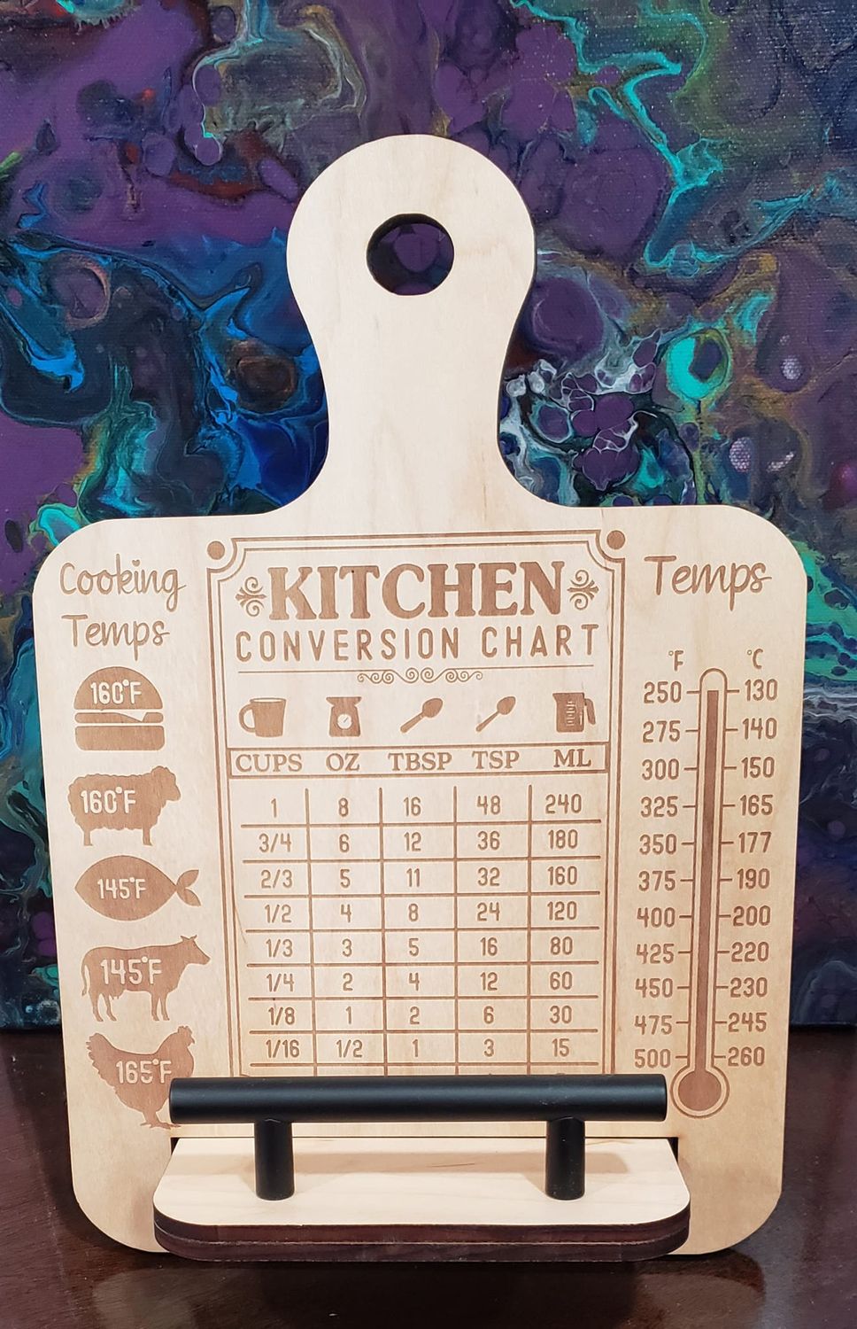 Cookbook/tablet holder for kitchen