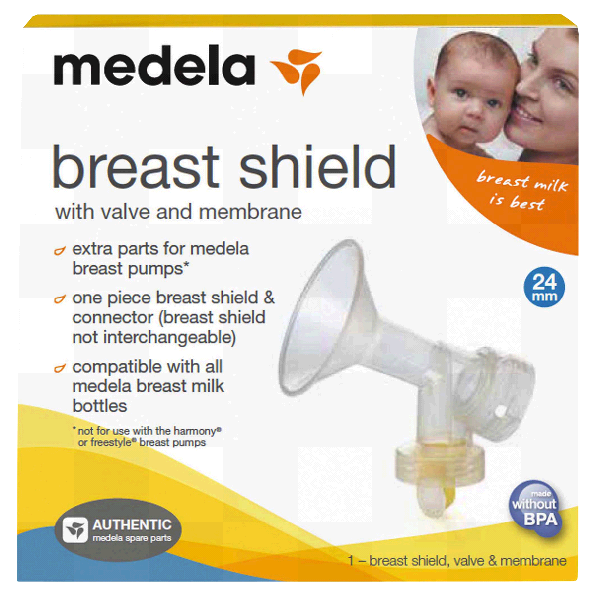 Breast Shield with Valve &amp; Membrane