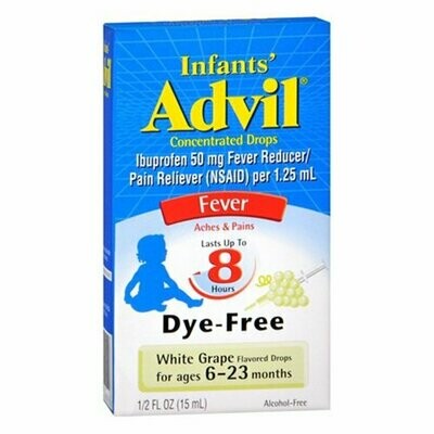 Advil Fever Infants Concentrated Drops, White Grape Flavored Dye-Free