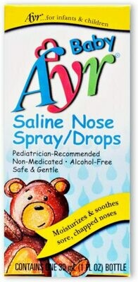 Baby Ayr Saline Nose Spray/Drops, Spray Bottles 1 Fl Oz