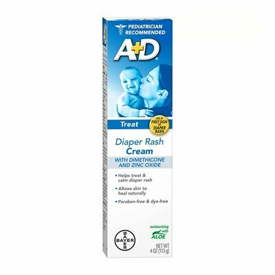 A+D Diaper Rash Cream Zinc Oxide, 4 OZ