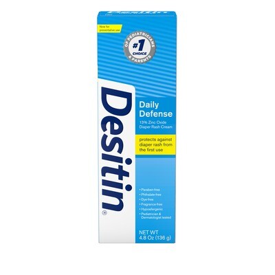 Desitin Daily Defense Baby Diaper Rash Cream with Zinc Oxide, 4 oz