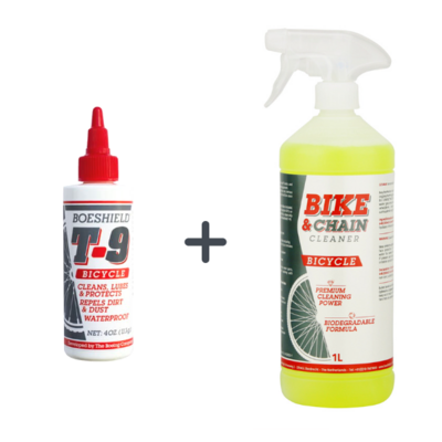 Combipakket T-9 spray of druppel + Bike & Chain Cleaner