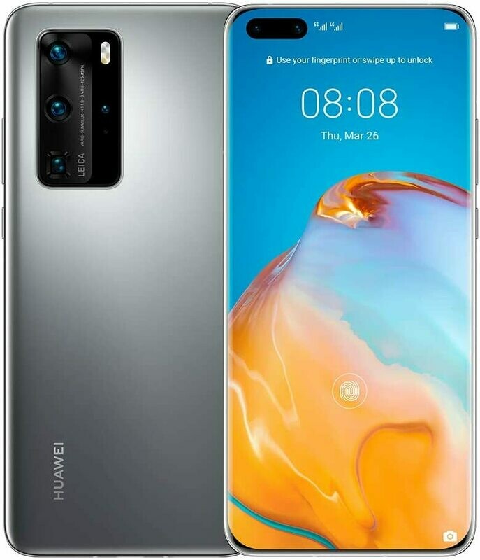 Huawei P40 Pro Smartphone 5G,Dual SIM,256 GB ROM,8GB RAM,50MP,4200 mAh,6.58&quot; Display -Silver Frost