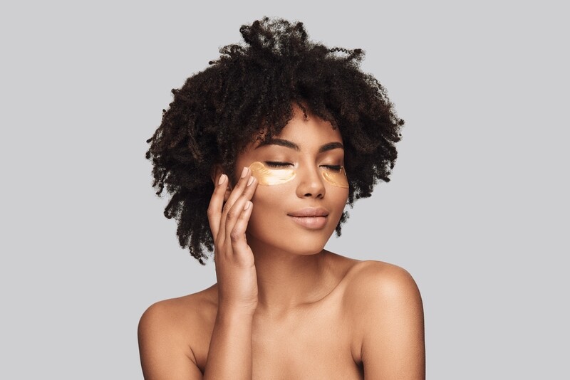 5x Gold eye mask