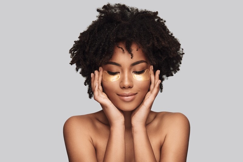 5x Gold eye mask