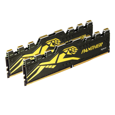 Apacer Panther 16GB (8x2) 3200 MHz DDR4 (CL16) (Black/Yellow)