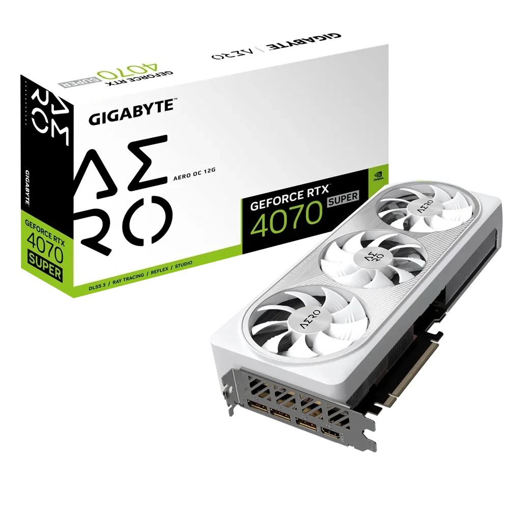 Gigabyte GeForce RTX 4070 SUPER AERO OC 12G (GV-N407SAERO OC-12GD)
