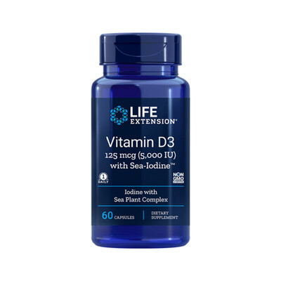 Vitamin D3 5000 IU w/ Sea-Iodine (60 caps) Vitamin D3 5000 IU w/ Sea-Iodine (60 caps)