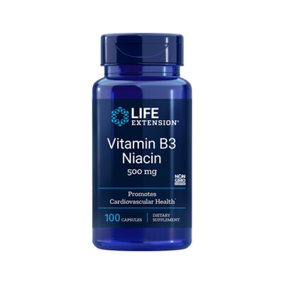 Vitamin B3 Niacin 500 mg (100 caps) Vitamin B3 Niacin 500 mg (100 caps)