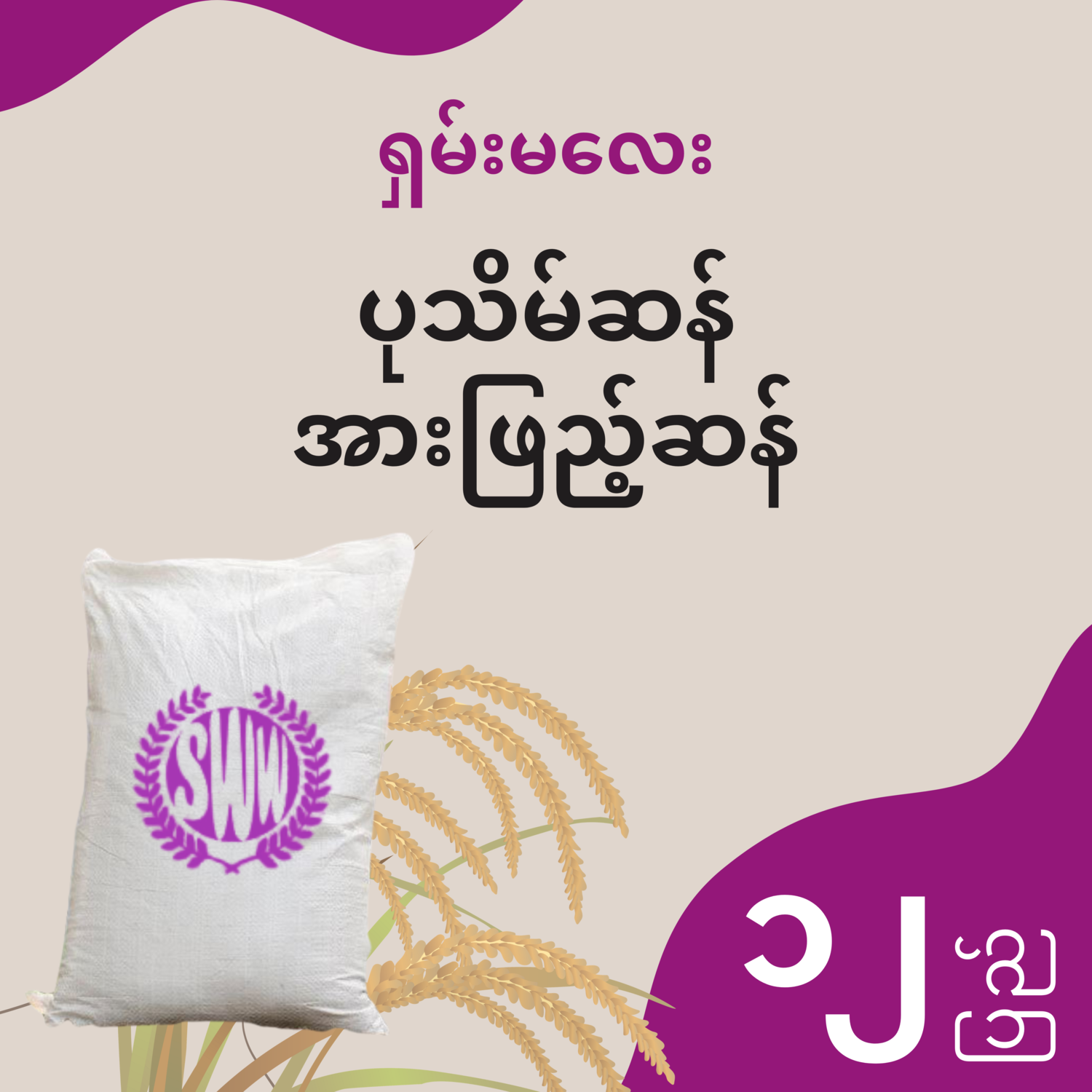 ရှမ်းမလေး - ပုသိမ်ဆန် အားဖြည့်ဆန် - ၁၂ ပြည်