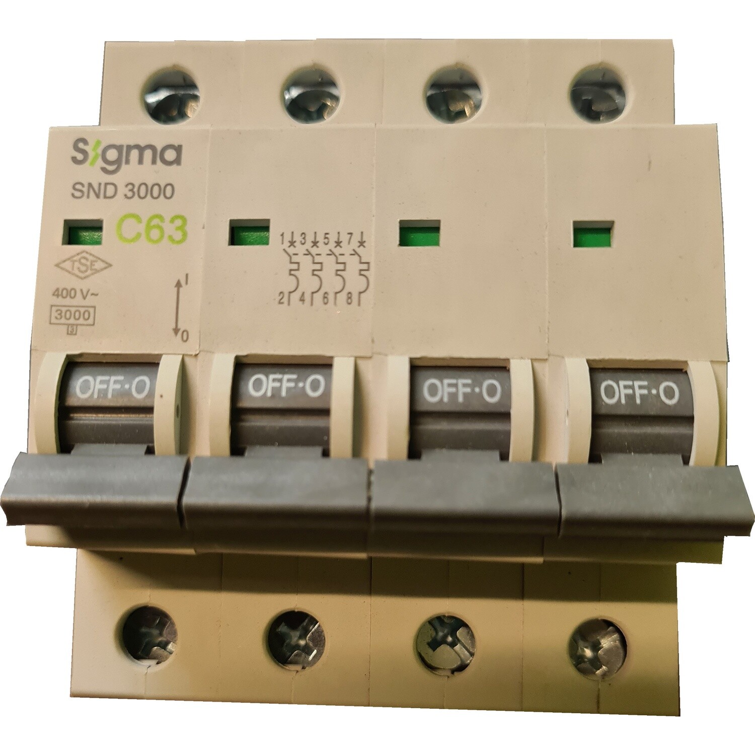 Sigma Circuit Breaker C63 4 Pole