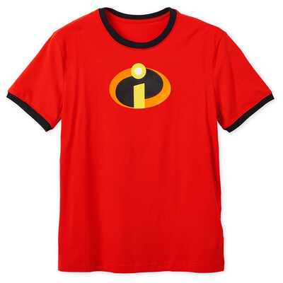 Incredibles Logo Ringer T-Shirt for Adults. Size: M  