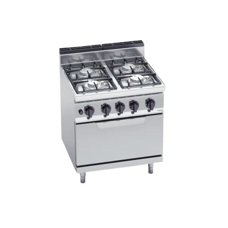 cocina 4 hornalla + horno gas