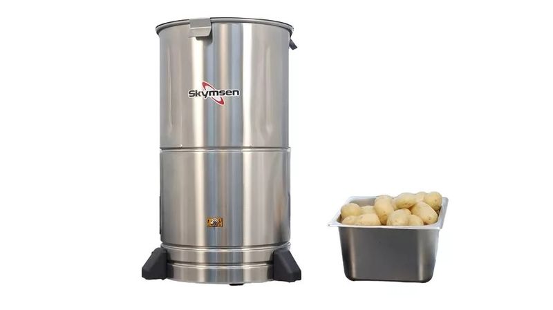 Peladora de papas industrial eléctrica. De acero inoxidable 6 Kg DB06 Skymsen