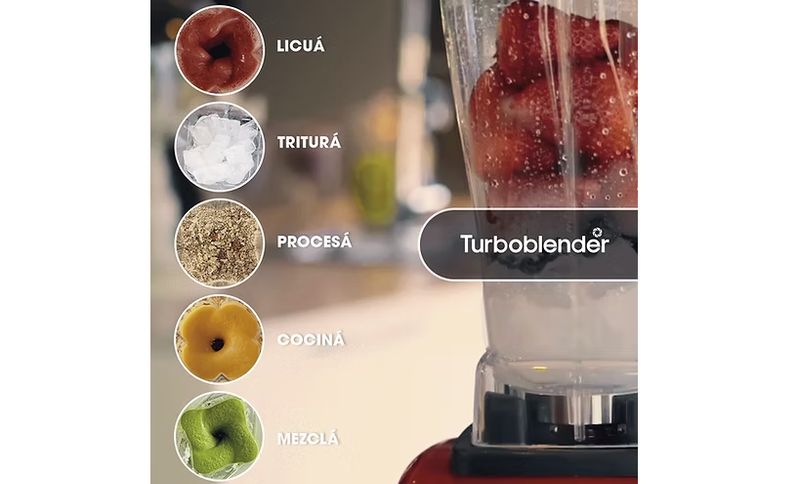 Licuadora prof. 2lt 1500W/3HP Turboblender