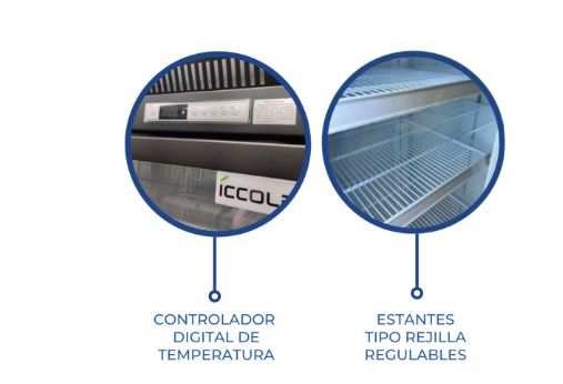 FREEZER EXPOSITOR  ICCOLD TOP MOUNTED Expositor 4 puertas 2500lts FC-DF250A