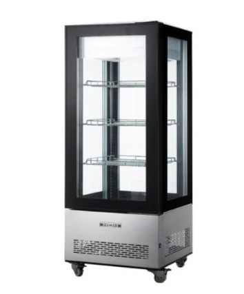 EXPOSITOR  KUMA   4 caras de vidrio recto 400lts MODELO CL-400