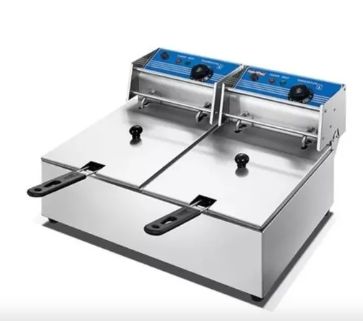 Fritadores Eléctricos FLAMEMAX   5.5L+5.5L 2 canastos 2 cubas HEF-82