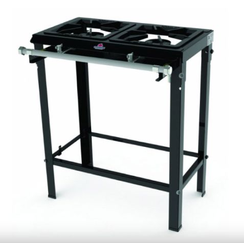 ANAFE PROGAS 2 HORNALLAS  12cm DE LADO. c/base desmontable, parrilla fundicion. mod.PMS-200