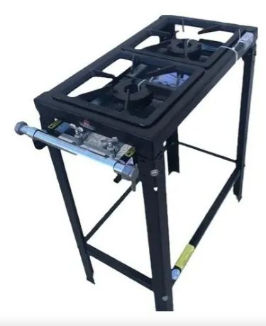 ANAFE PROGAS 2 HORNALLAS FRONTAL. c/base de., parrilla fundicion. mod.PMS-200MO