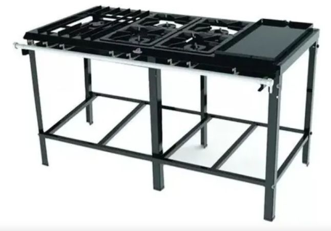 ANAFE PROGAS 5 hornallas  + PLANCHA - c/base desm. mod.PMS