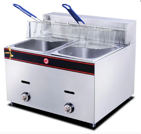 FRITADOR FLAMEMAX  a gas 5.5L+5.5L 2 canastos 2 cubas HGF-72