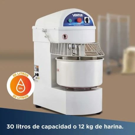AMASADORA INDUSTRIAL VENTUS 30L C/ TIMER PARA 12 KG HARINA MOD:(VAM-30T)