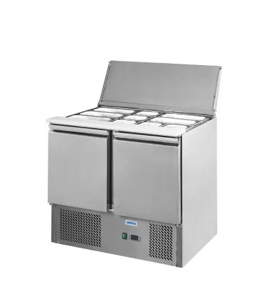 BAJO MESADA VENTUS c/topinera 2pts INOX  MOD: VMRSL-380 BENEFIT