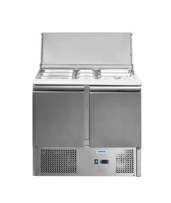 BAJO MESADA VENTUS c/topinera 2pts INOX  MOD: VMRSL-380 BENEFIT