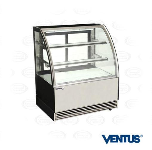 VITRINA CURVA VENTUS INOX MEDIDAS:1000x700x1200MM- MOD:VP-1000C