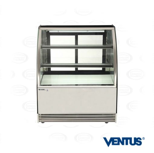 VITRINA CURVA VENTUS INOX MEDIDAS:1000x700x1200MM- MOD:VP-1000C