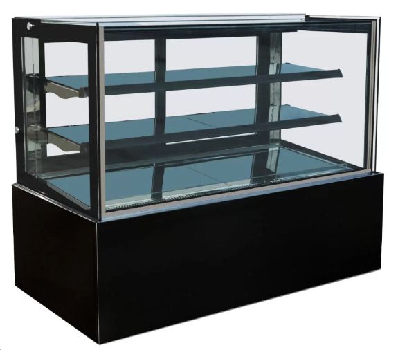 Vitrinas Confiteras vidrio recto 1,20mts DeMet