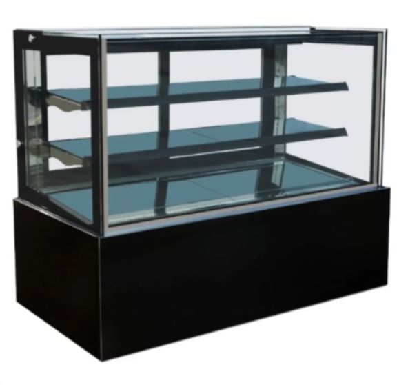 VITRINA CONFITERA DEMET 1.80 MTS VIDRIO RECTO 2 ESTANTES