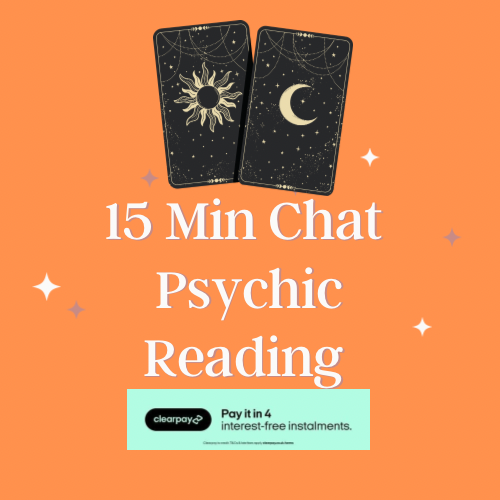 15 Minutes Live chat with Psychic Mary via facebook or Live chat.