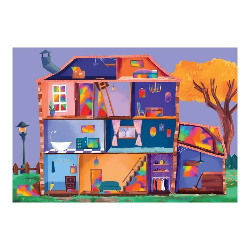 Póster rasca y descubre la casa encantada