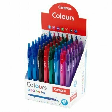 BOLIGRAFO TACTO GOMA CAMPUS COLOURS TRAZO 0,7MM TINTA