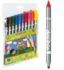ROTULADOR ALPINO DOBLE PUNTA 10 COLORES