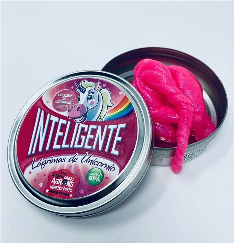 PLASTILINA INTELIGENTE LAGRIMAS DE UNICORNIO PURPURINA