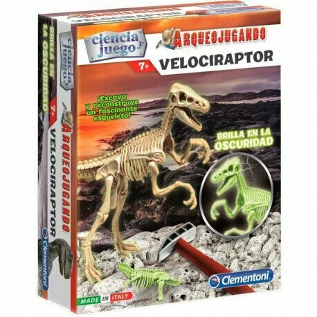 ARQUEO JUGANDO VELOCIRAPTOR FLUORESCENTE