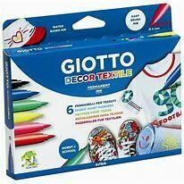 CAJA 6 ROTULADORES DECOR TEXTILE GIOTTO