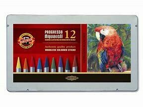 ESTUCHE METAL 12 MINAS COLORES ACUARELABLES KOH-I-NOOR