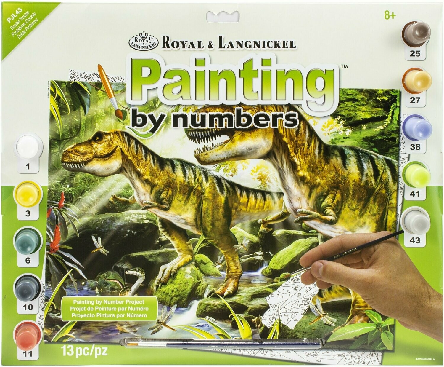 PINTANDO POR NUMEROS DINOSAURIOS