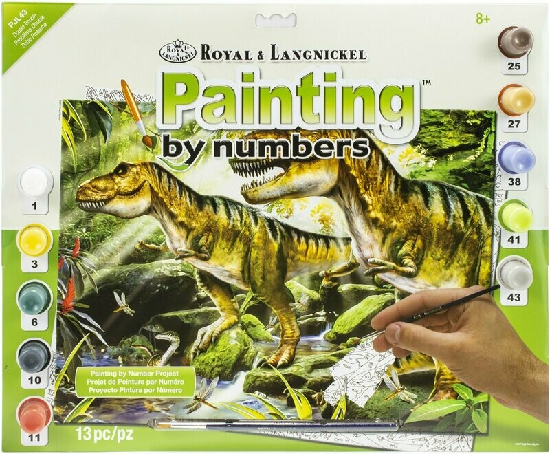 PINTANDO POR NUMEROS DINOSAURIOS