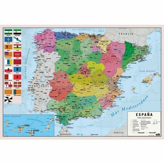 VADE SOBREMESA MAPA DE ESPAÑA