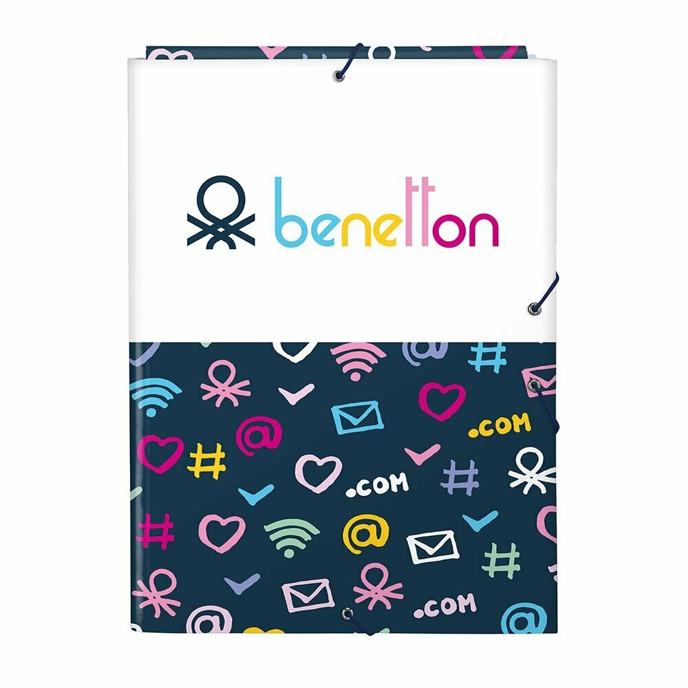 CARPETA FOLIO 3 SOLAPAS BENETTON "DOT COM"