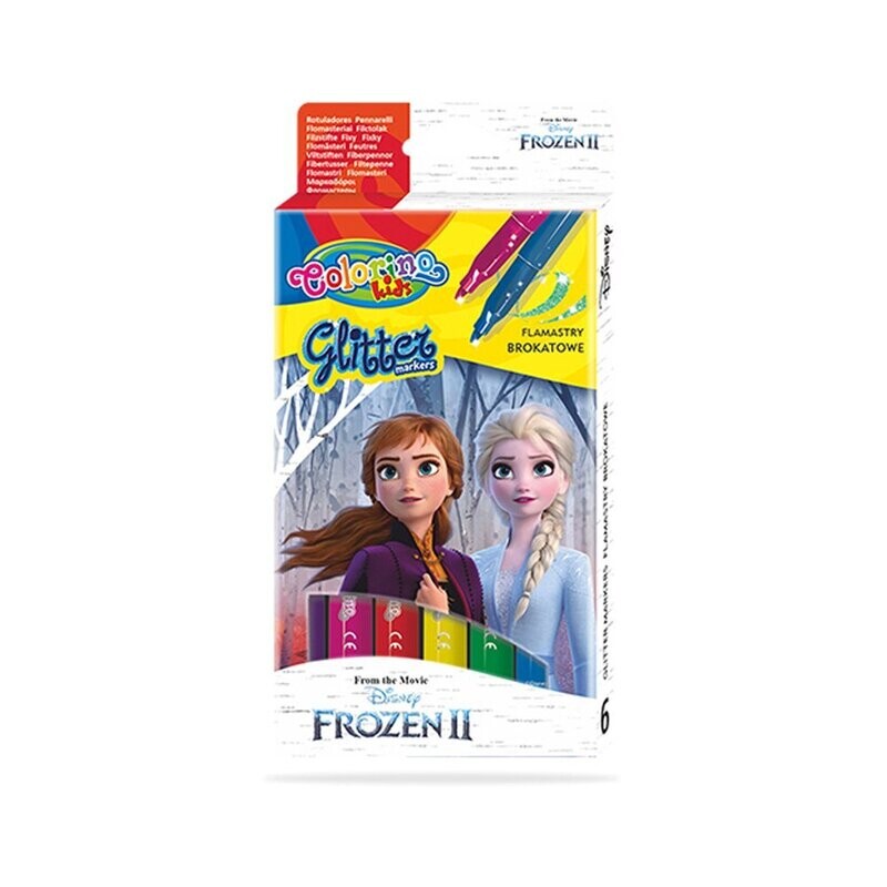 SET 6 ROTULADORES GLITTER FROZEN II
