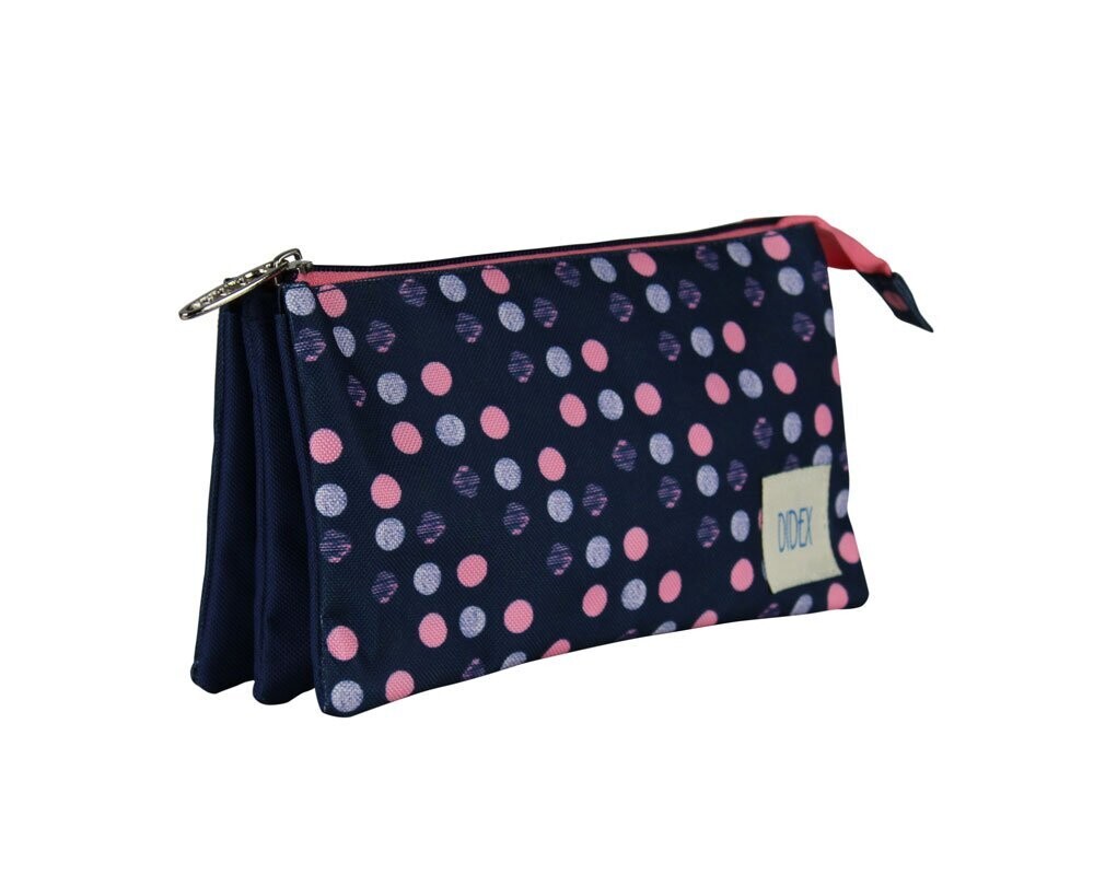 ESTUCHE TRIPLE ESTAMPADO LUNARES