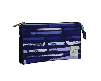 ESTUCHE TRIPLE ESTAMPADO PINCELADAS