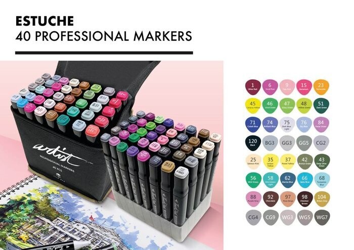 ESTUCHE ROTULADORES ARTIST PROFESIONAL 80 COLORES